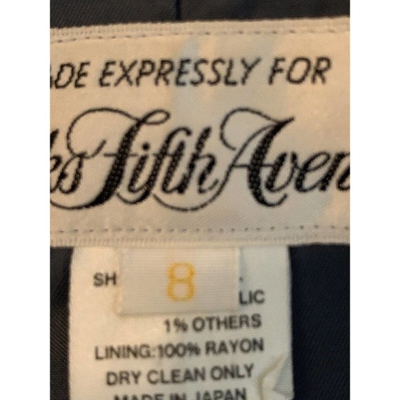 Vintage Exclusive Saks Fifth Avenue Wool Blend Pink Black Plaid Size 8 - Picture 3 of 10